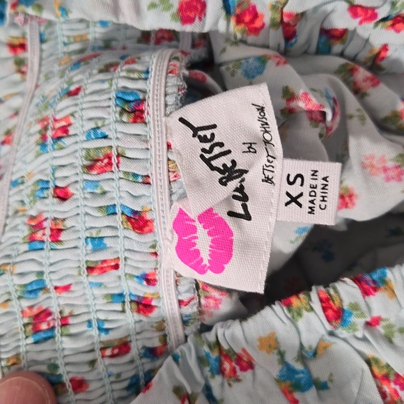 Betsey Johnson Floral Smocked Mini Dress - Picture 5 of 8